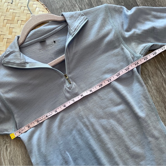 Smartwool blue quarter zip pullover 100% merino wool - Picture 5 of 7